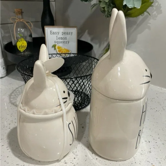 Reduced! NEWπ° Rae Dunn π· Easter bunny rabbit mug & topper+sugar bowl & topper - Picture 4 of 6